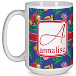Parrots & Toucans 15 Oz Coffee Mug - White (Personalized)