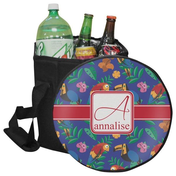 Custom Parrots & Toucans Collapsible Cooler & Seat (Personalized)