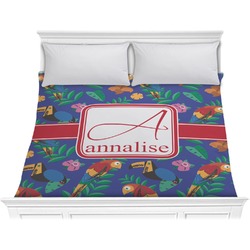 Parrots & Toucans Comforter - King (Personalized)