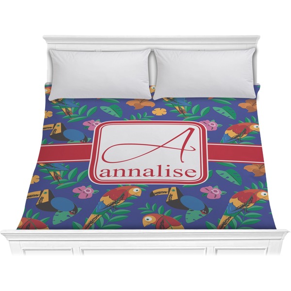 Custom Parrots & Toucans Comforter - King (Personalized)