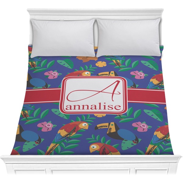 Custom Parrots & Toucans Comforter - Full / Queen (Personalized)