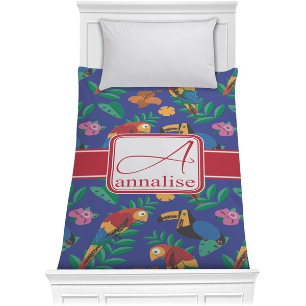 Custom Parrots & Toucans Comforter - Twin (Personalized)