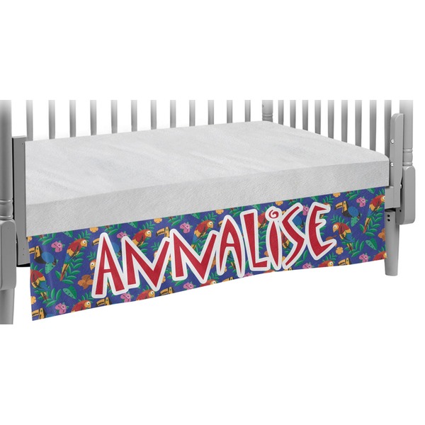 Custom Parrots & Toucans Crib Skirt (Personalized)