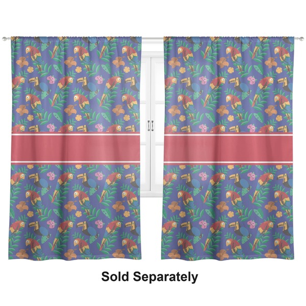 Custom Parrots & Toucans Curtain Panel - Custom Size