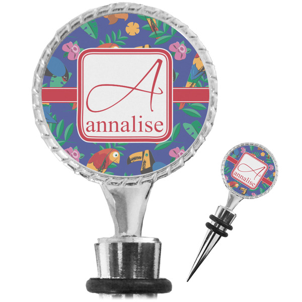 Custom Parrots & Toucans Wine Bottle Stopper (Personalized)