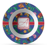 Parrots & Toucans Plastic Bowl - Microwave Safe - Composite Polymer (Personalized)