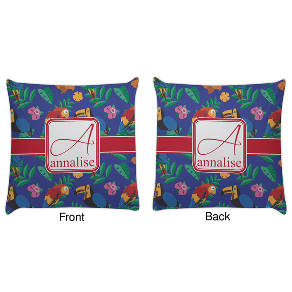 Parrots & Toucans Decorative Pillow Case - Approval