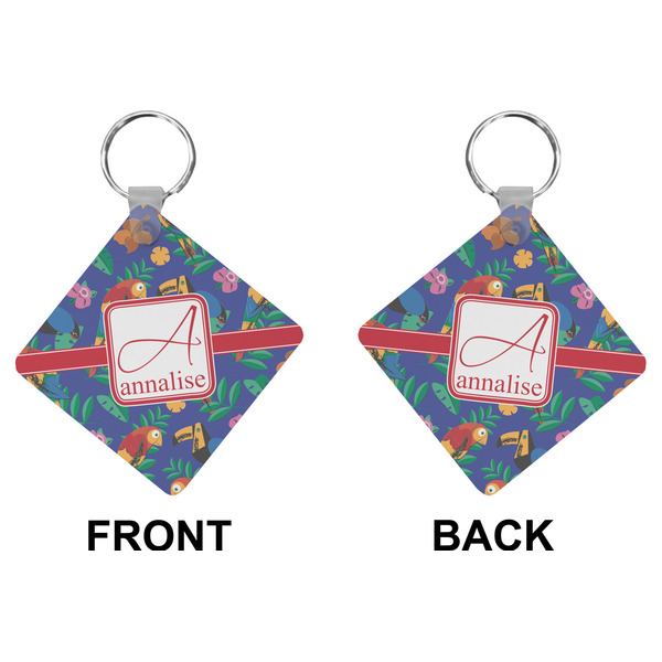 Parrots & Toucans Diamond Keychain (Front + Back)