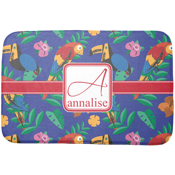 Custom Parrots & Toucans Dish Drying Mat (Personalized)