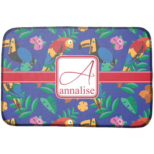 Custom Parrots & Toucans Dish Drying Mat (Personalized)