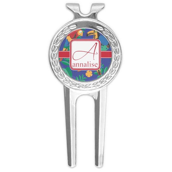 Custom Parrots & Toucans Golf Divot Tool & Ball Marker (Personalized)