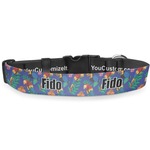 Parrots & Toucans Deluxe Dog Collar - Medium (11.5" to 17.5") (Personalized)