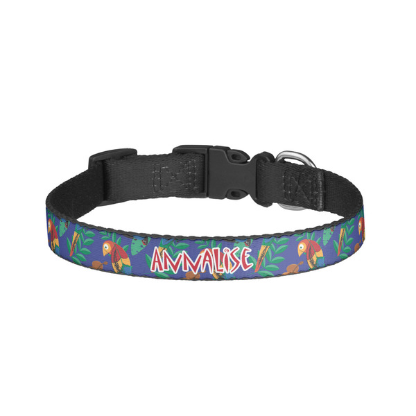 Custom Parrots & Toucans Dog Collar - Small (Personalized)
