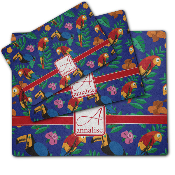 Parrots & Toucans Dog Food Mat - MAIN (sm, med, lrg)