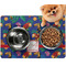 Parrots & Toucans Dog Food Mat - Small w/ Name and Initial