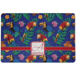 Parrots & Toucans Dog Food Mat w/ Name and Initial