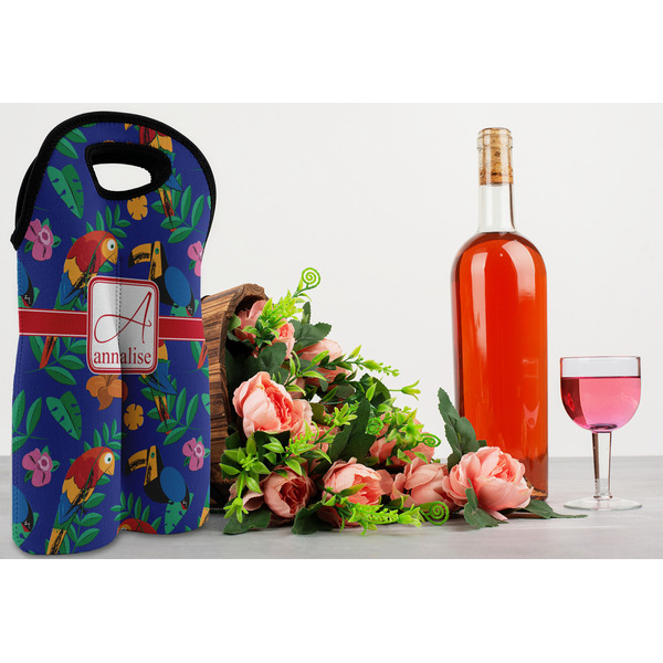 Parrots & Toucans Double Wine Tote - LIFESTYLE (new)