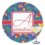 Parrots & Toucans Printed Drink Topper - 3.5" (Personalized)