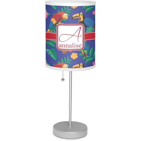 Custom Parrots & Toucans 7" Drum Lamp with Shade (Personalized)