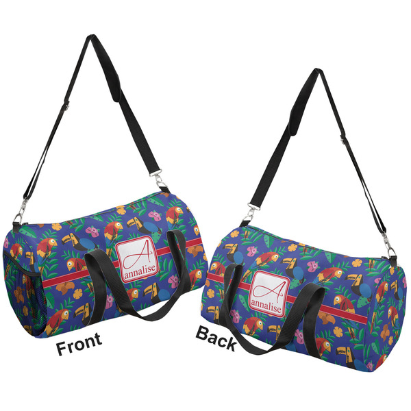 Parrots & Toucans Duffle bag large front and back sides