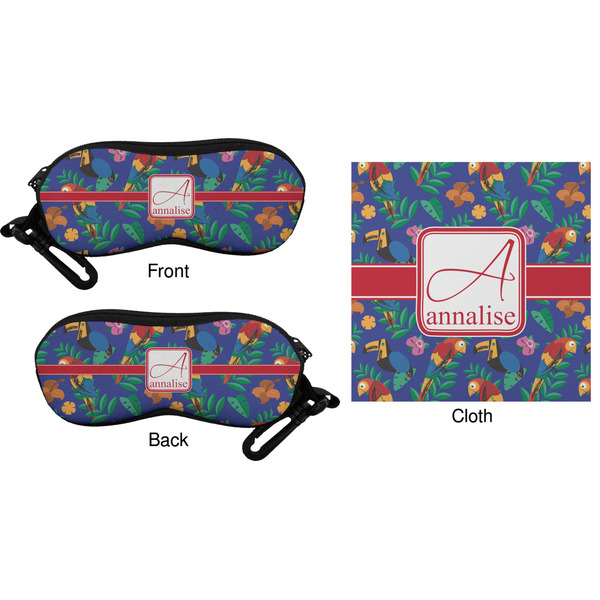 Parrots & Toucans Eyeglass Case & Cloth (Approval)