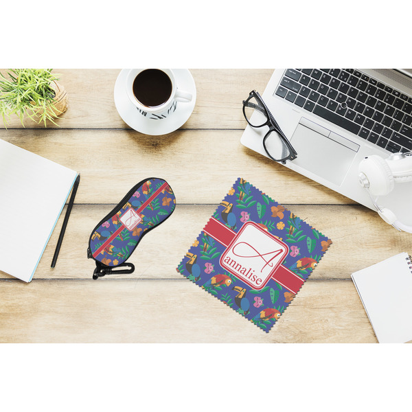 Parrots & Toucans Eyeglass Case and Cloth Set - LIFESTYLE