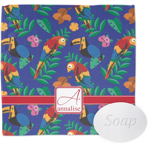 Custom Parrots & Toucans Washcloth (Personalized)