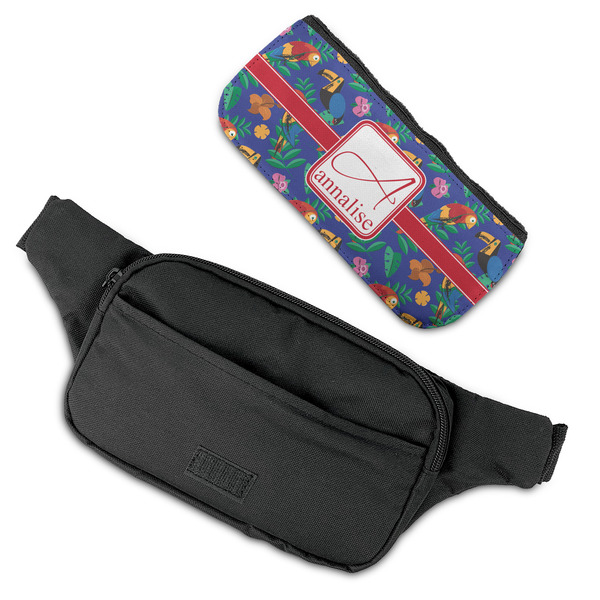 Parrots & Toucans Fanny Packs - FLAT (flap off)
