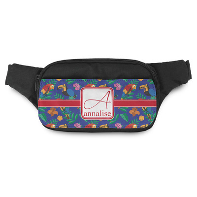 Parrots & Toucans Fanny Pack - Modern Style (Personalized)