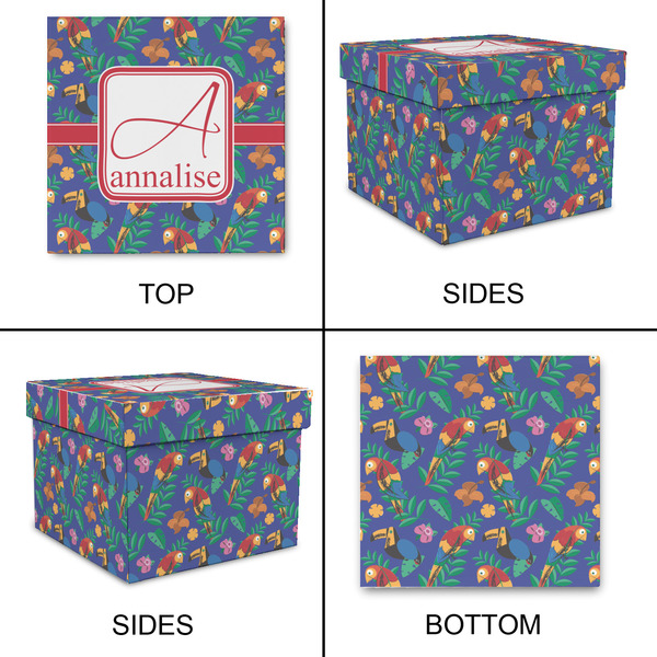 Parrots & Toucans Gift Boxes with Lid - Canvas Wrapped - X-Large - Approval