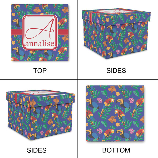 Parrots & Toucans Gift Boxes with Lid - Canvas Wrapped - XX-Large - Approval