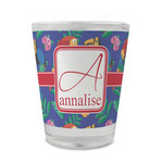 Parrots & Toucans Glass Shot Glass - 1.5 oz - Set of 4 (Personalized)