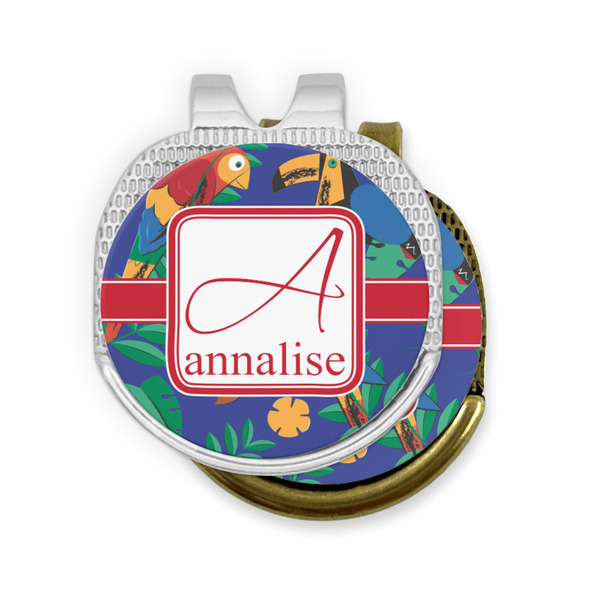 Parrots & Toucans Golf Ball Marker Hat Clip - PARENT/MAIN