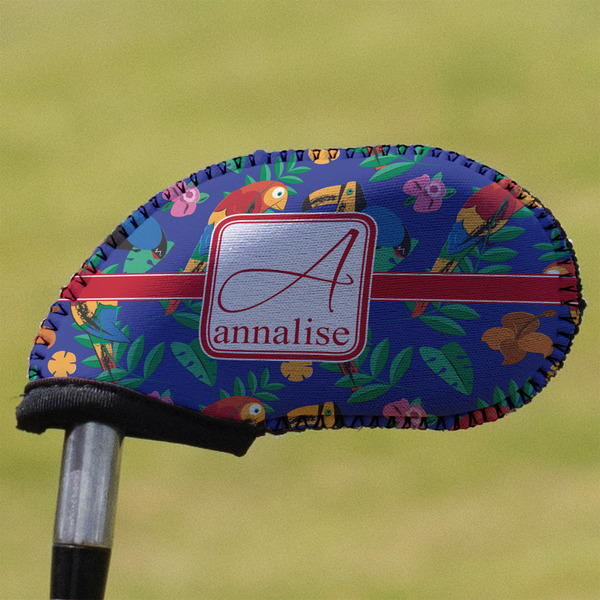 Custom Parrots & Toucans Golf Club Iron Cover (Personalized)