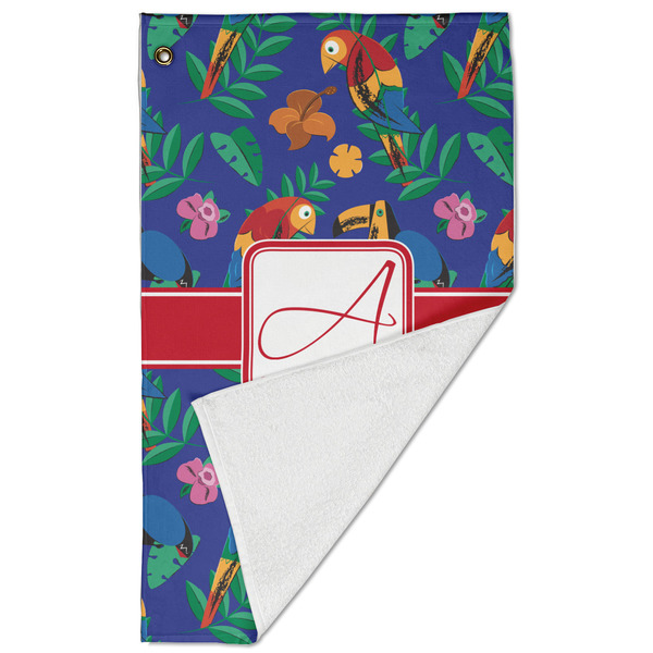 Parrots & Toucans Golf Towel - Folded (Large)