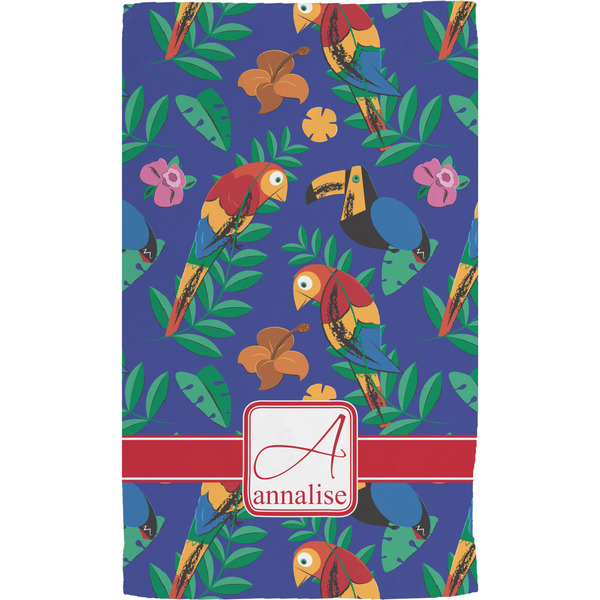 Parrots & Toucans Hand Towel (Personalized) Full