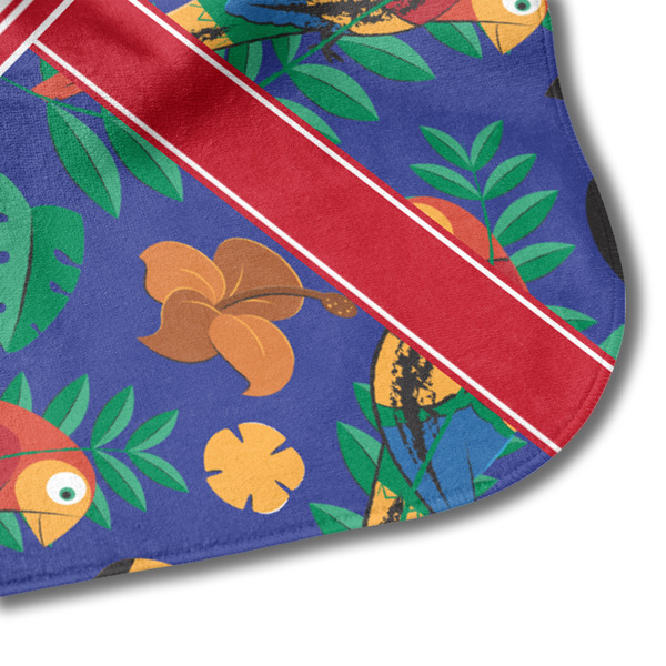 Parrots & Toucans Hooded Baby Towel- Detail Corner