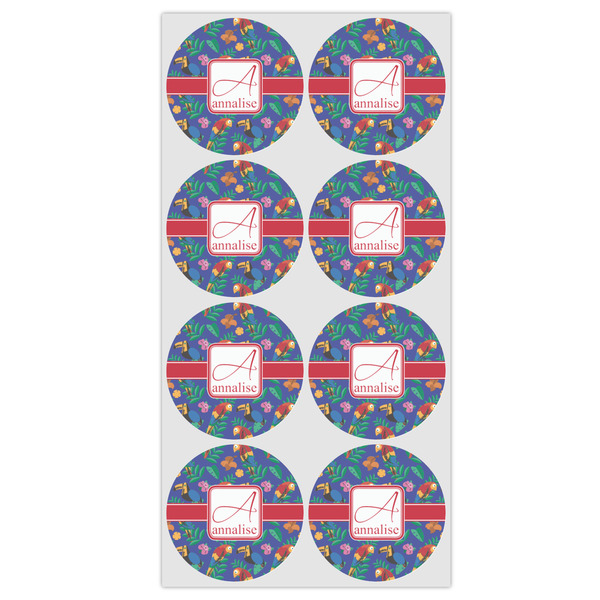 Parrots & Toucans Icing Circle - Medium - Set of 8