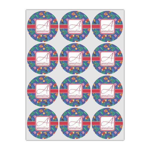 Parrots & Toucans Icing Circle - Small - Set of 12