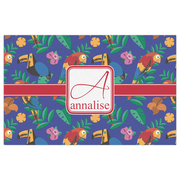 Parrots & Toucans Indoor / Outdoor Rug - 5'x8' - Front Flat