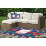 Parrots & Toucans Indoor / Outdoor Rug - Custom Size w/ Name and Initial