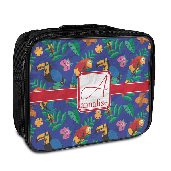 Custom Parrots & Toucans Insulated Lunch Bag (Personalized)