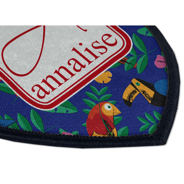 Parrots & Toucans Iron on Shield 3 Detail