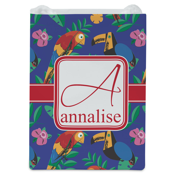 Parrots & Toucans Jewelry Gift Bag - Gloss - Front