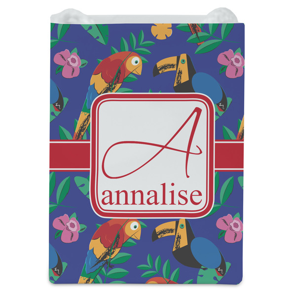 Parrots & Toucans Jewelry Gift Bag - Matte - Front