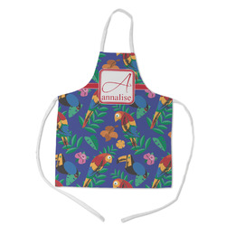 Parrots & Toucans Kid's Apron w/ Name and Initial