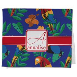 Parrots & Toucans Kitchen Towel - Poly Cotton w/ Name and Initial