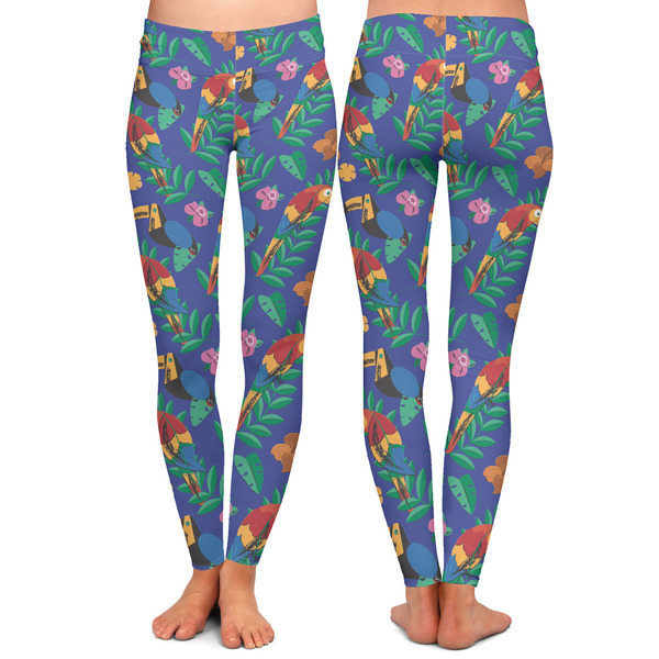 Parrots & Toucans Ladies Leggings - Front and Back