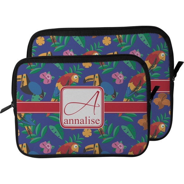 Parrots & Toucans Laptop Sleeve (Size Comparison)
