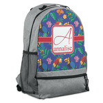 Parrots & Toucans Backpack - Grey (Personalized)